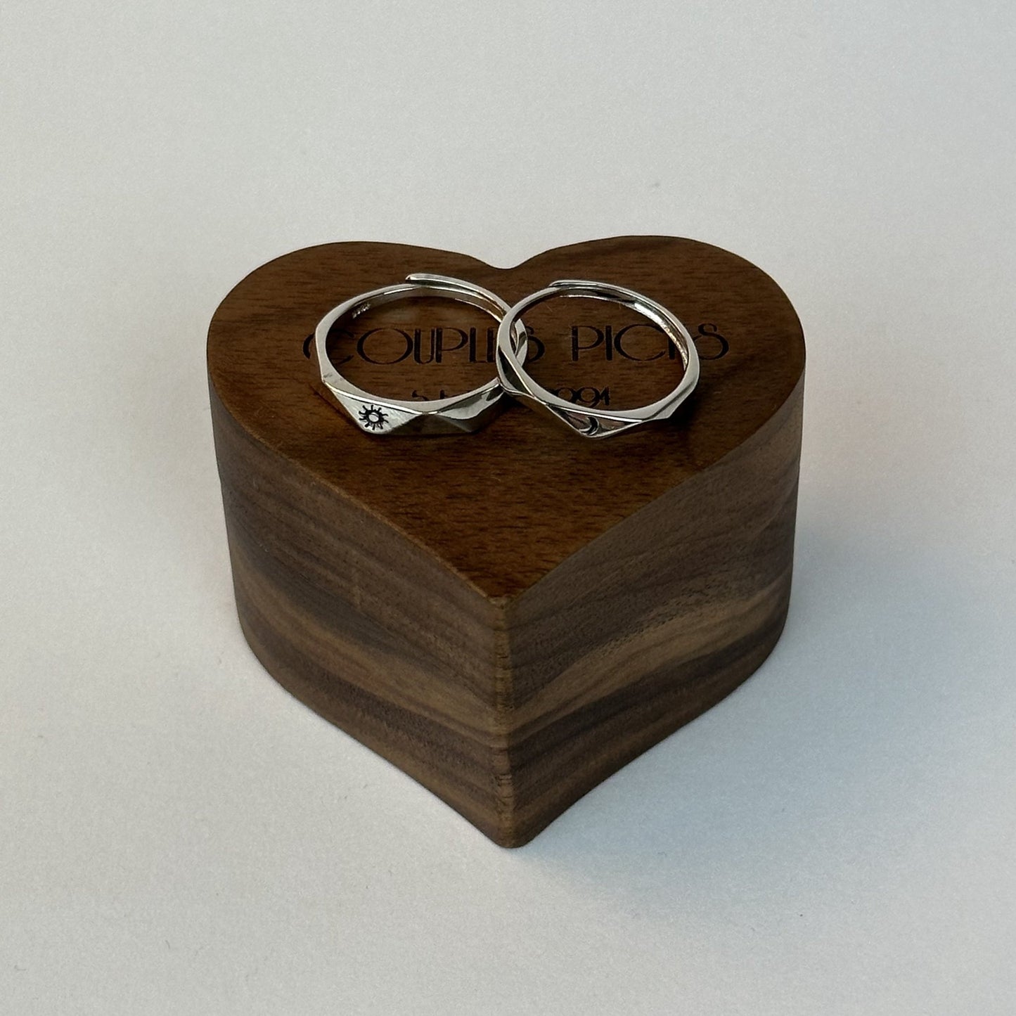 Geometric Sun and Moon Ring Set - CouplesPicks