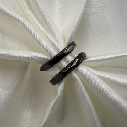 925 Sterling Silver Adjustable Ring Black Color - Changing Domed Design | “Obrynn - CouplesPicks