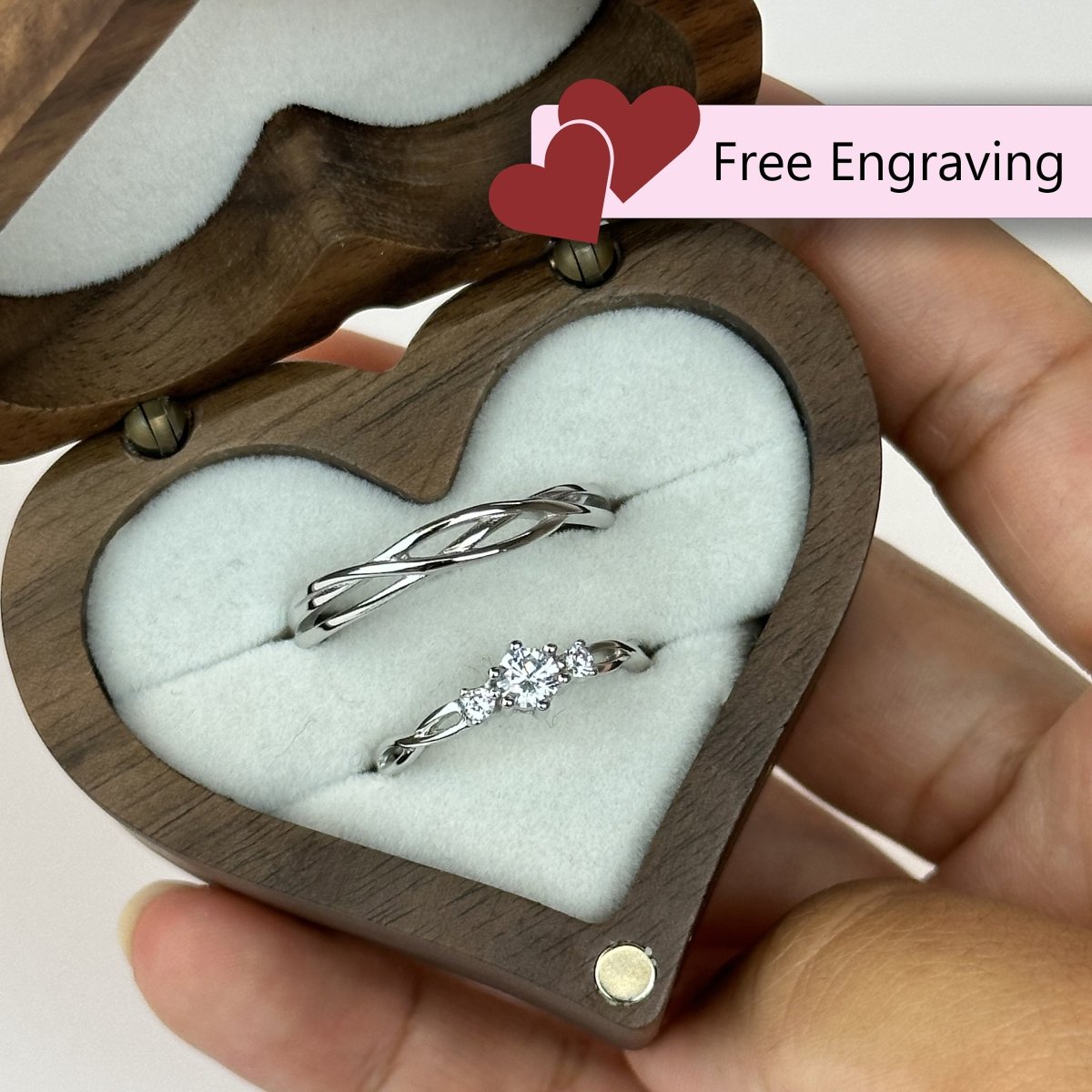 925 Sterling Silver Adjustable Ring Braided Zirconia Design | “Elyndra - CouplesPicks