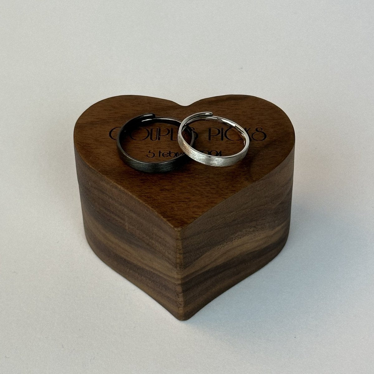 925 Sterling Silver Adjustable Ring Color - Changing Black & Silver Design | “Cindral - CouplesPicks