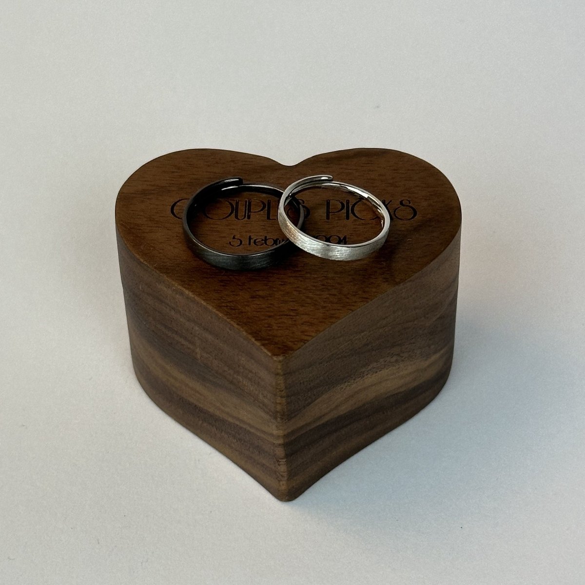 925 Sterling Silver Adjustable Ring Color - Changing Black & Silver Design | “Cindral - CouplesPicks