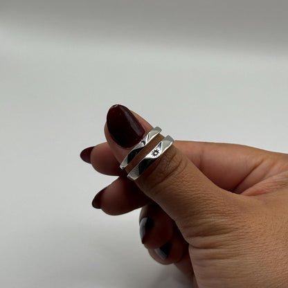 925 Sterling Silver Adjustable Ring Domed Sun & Moon Design | “Lunaris - CouplesPicks