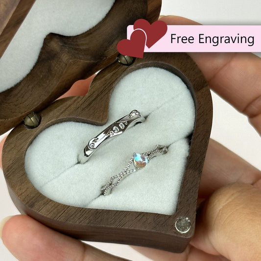 925 Sterling Silver Adjustable Ring Elven Design | “Aetheris - CouplesPicks