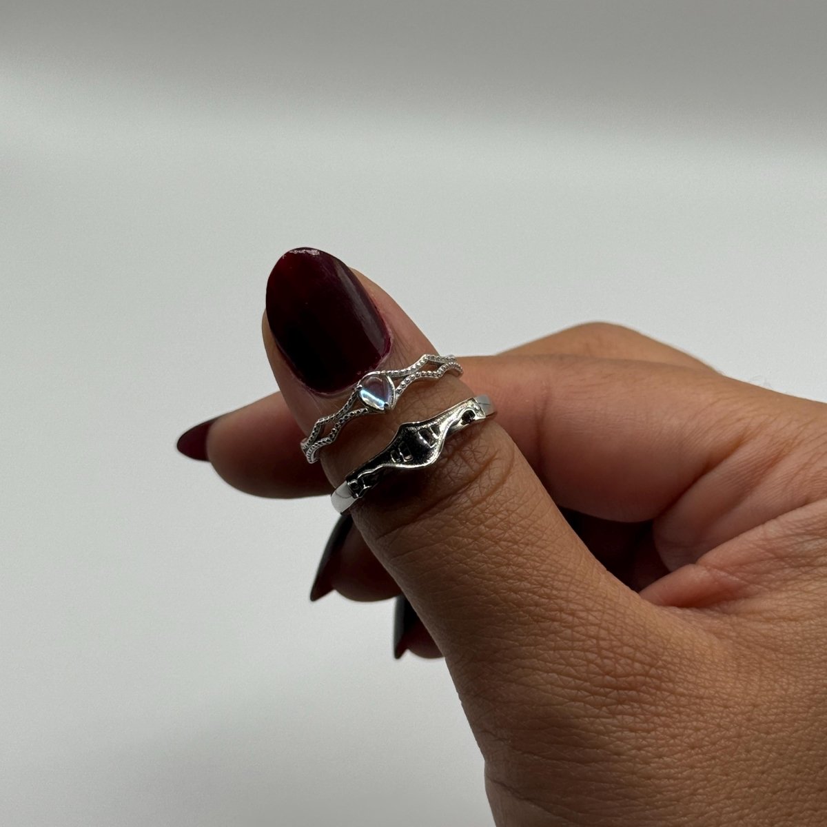 925 Sterling Silver Adjustable Ring Elven Design | “Aetheris - CouplesPicks