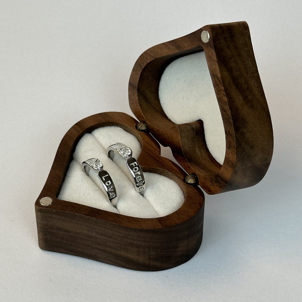 925 Sterling Silver Adjustable Ring Forever Love Design | “Lunareth - CouplesPicks