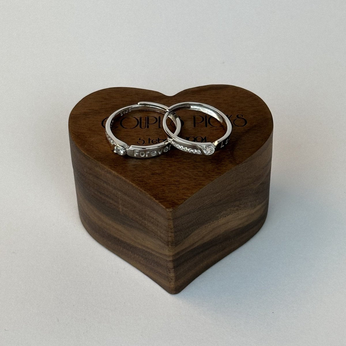 925 Sterling Silver Adjustable Ring – Forever Love Design | “Lunareth” - CouplesPicks