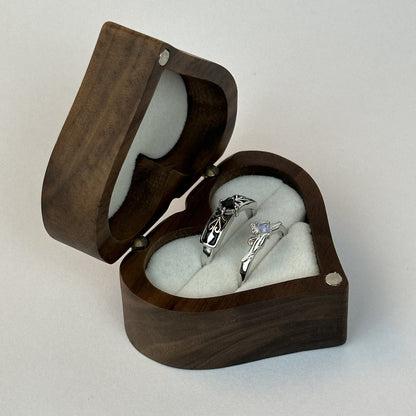 925 Sterling Silver Adjustable Ring Knight & Queen Design | “Nyxora - CouplesPicks