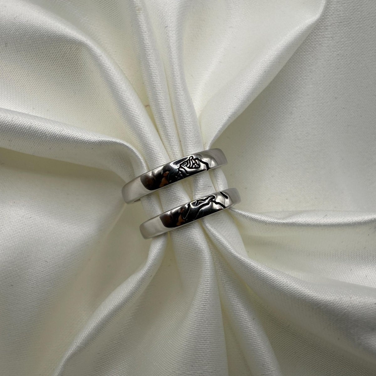 925 Sterling Silver Adjustable Ring Pinky Promise Design | “Veythar - CouplesPicks
