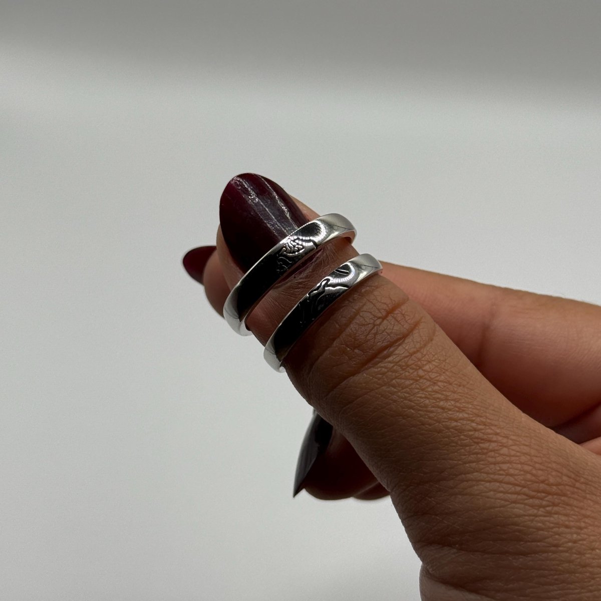 925 Sterling Silver Adjustable Ring Pinky Promise Design | “Veythar - CouplesPicks