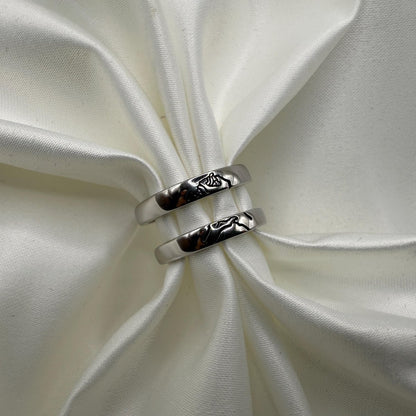 925 Sterling Silver Adjustable Ring Pinky Promise Design | “Veythar - CouplesPicks