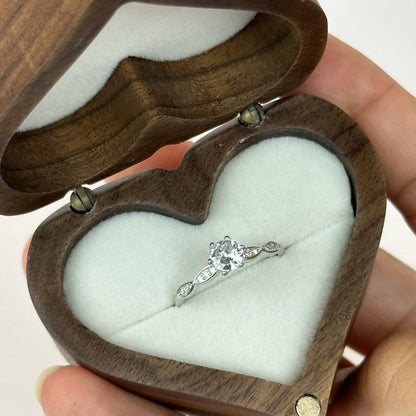 925 Sterling Silver Adjustable Ring Princess Cut Zirconia Design | “Elaris - CouplesPicks