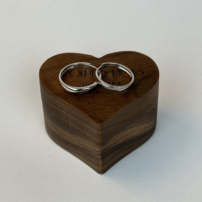 925 Sterling Silver Adjustable Ring Sanded Crossed Line Design | “Draviel - CouplesPicks