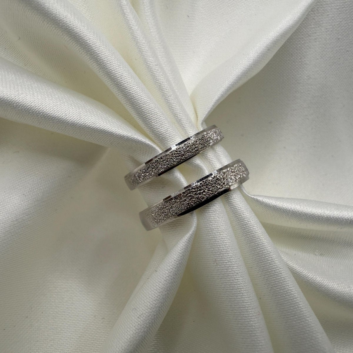 925 Sterling Silver Adjustable Ring Sanded Path Design | “Myrralis - CouplesPicks
