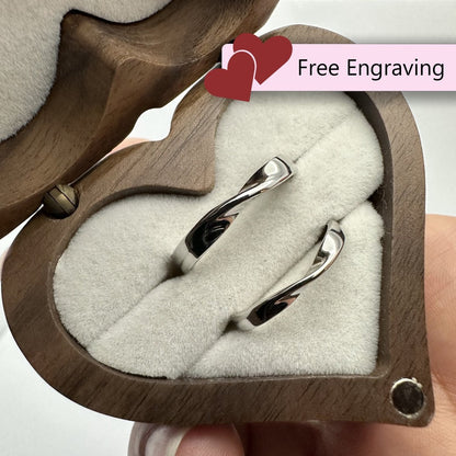925 Sterling Silver Adjustable Ring Silver Twisted Design | “Eryndelle - CouplesPicks
