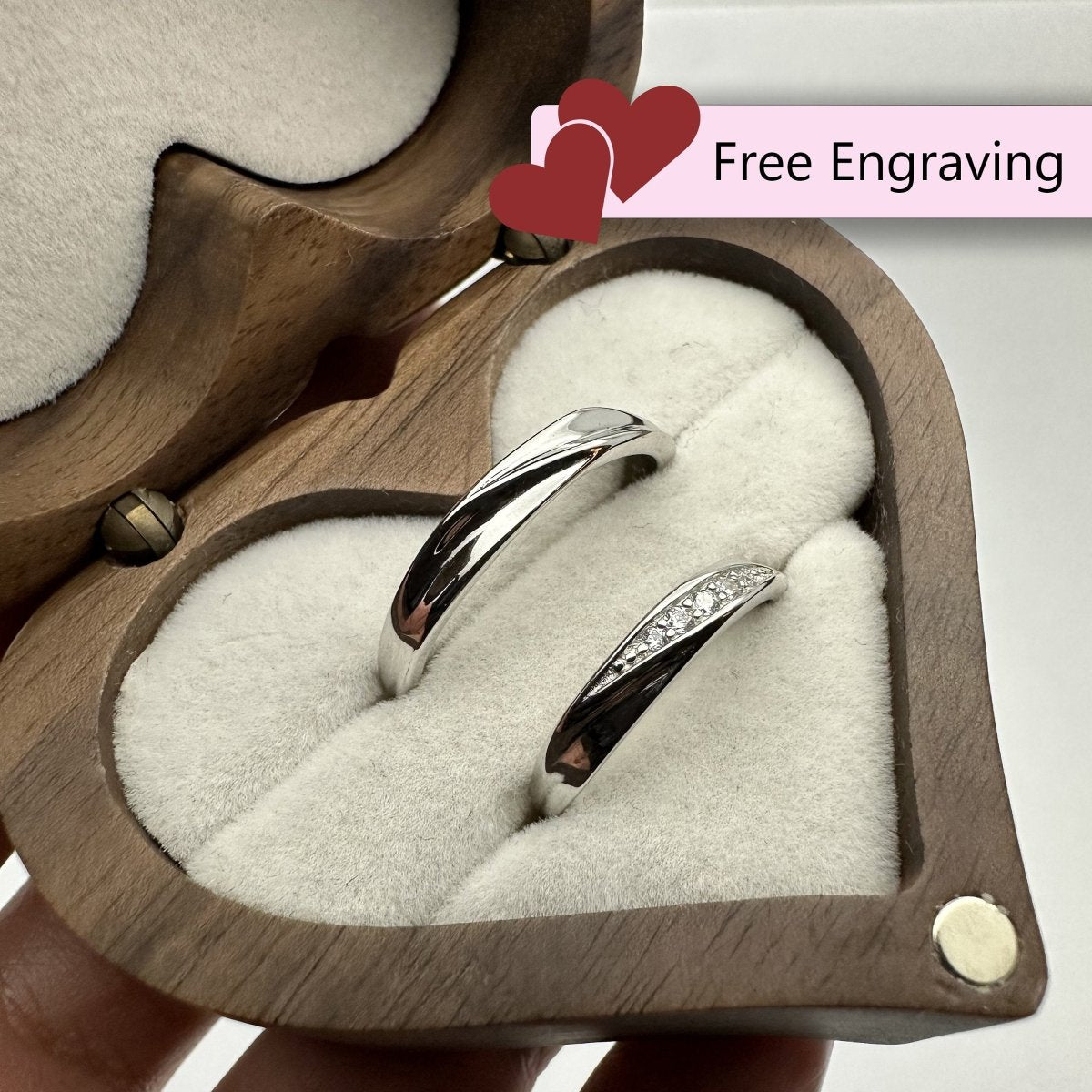 925 Sterling Silver Adjustable Ring Single Diamond Path Zirconia Design | “Mariselle - CouplesPicks