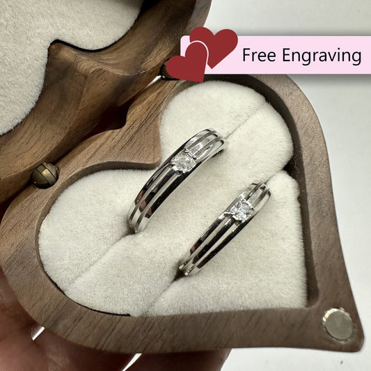925 Sterling Silver Adjustable Ring Striped Design | “Theryn - CouplesPicks