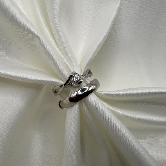 925 Sterling Silver Adjustable Ring Twisted Heart Design | “Selvanyth - CouplesPicks