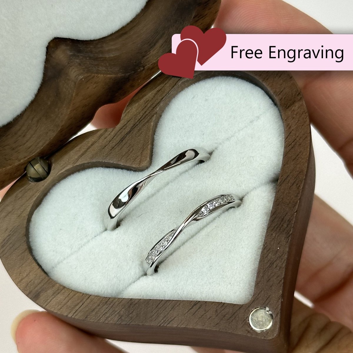 925 Sterling Silver Adjustable Ring – Twisted Zirconia Design | “Veyona” - CouplesPicks
