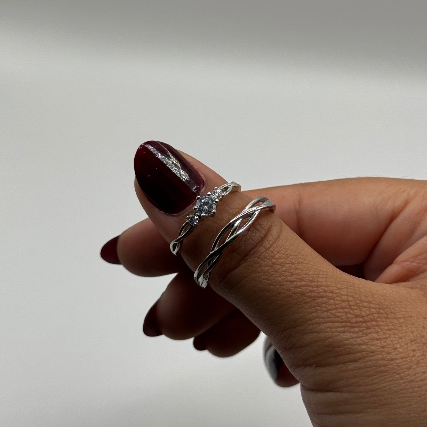 925 Sterling Silver Matching Ring Set – Elyndra