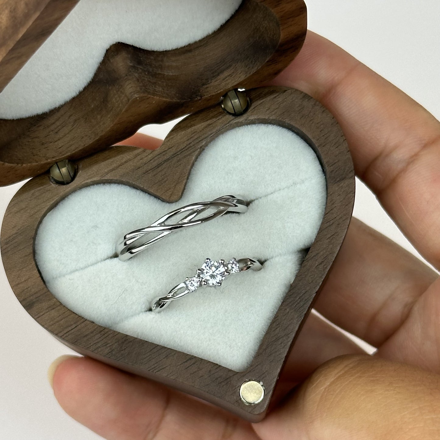 925 Sterling Silver Matching Ring Set – Elyndra