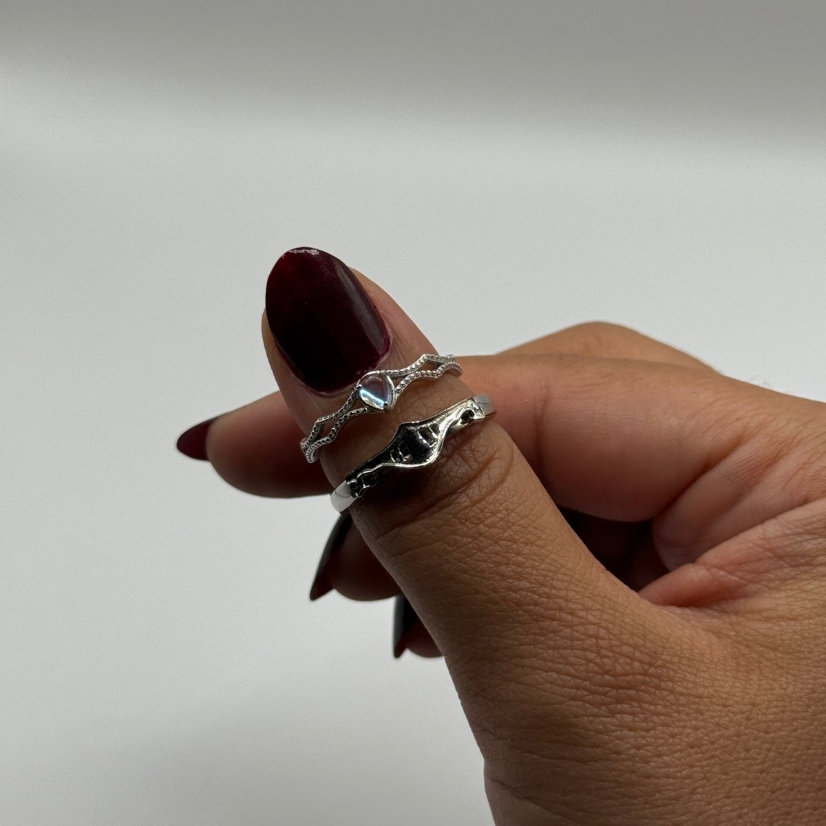 Aetheris Elven Opal - Adjustable 925 Silver Ring - CouplesPicks