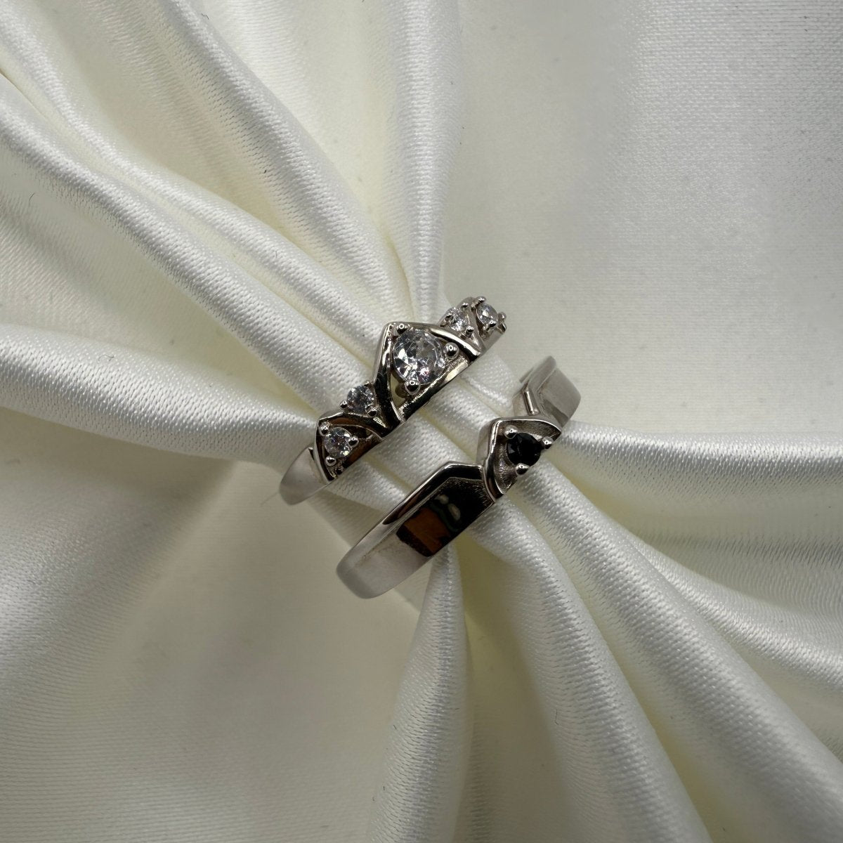 Cyranelle Knight & Princess - Adjustable 925 Silver Ring - CouplesPicks