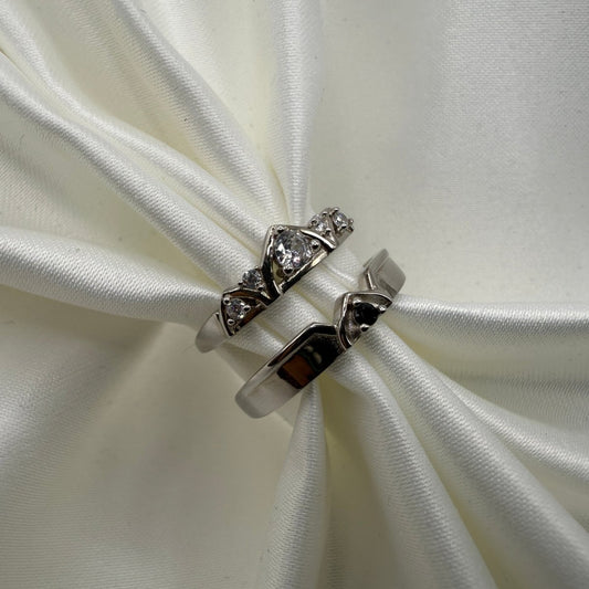 Cyranelle Knight & Princess - Adjustable 925 Silver Ring - CouplesPicks