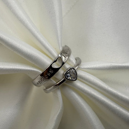 Eternelle Ring – Endless Love Design with Heart Zirconia - CouplesPicks