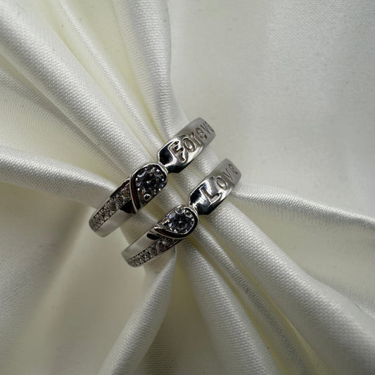 Lunareth Forever Love - Adjustable 925 Silver Ring - CouplesPicks