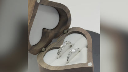 Adjustable 925 Sterling Silver Couples Rings with Zirconia – Custom Engraved