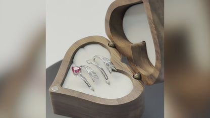 Adjustable 925 Sterling Silver Arrow Heart Couples Rings – Custom Engraved