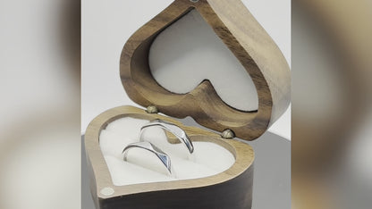Adjustable 925 Sterling Silver Domed Couples Rings – Custom Engraved