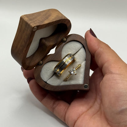 Stainless Steel and Tungsten Ring Silver & Gold Design | “Amarossa - CouplesPicks