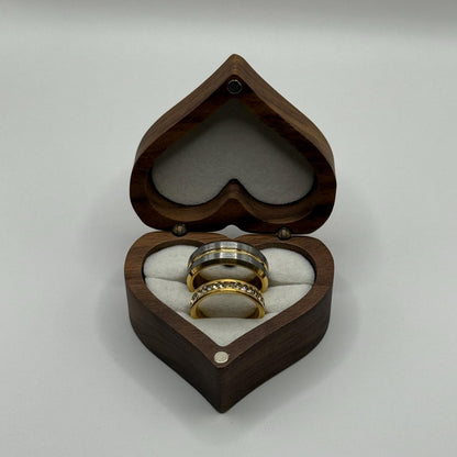 Stainless Steel and Tungsten Ring Silver & Gold Design | “Amarossa - CouplesPicks