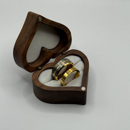 Stainless Steel and Tungsten Ring Silver & Gold Design | “Auremir - CouplesPicks
