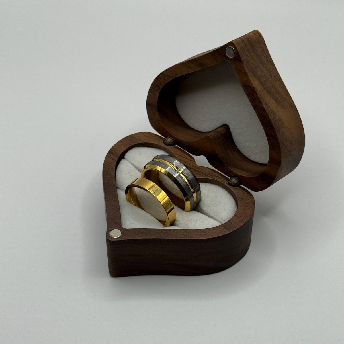 Stainless Steel and Tungsten Ring Silver & Gold Design | “Auremir - CouplesPicks