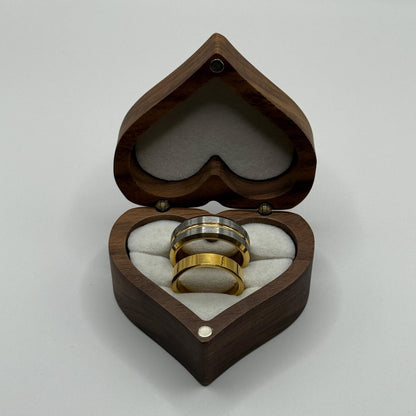 Stainless Steel and Tungsten Ring Silver & Gold Design | “Auremir - CouplesPicks