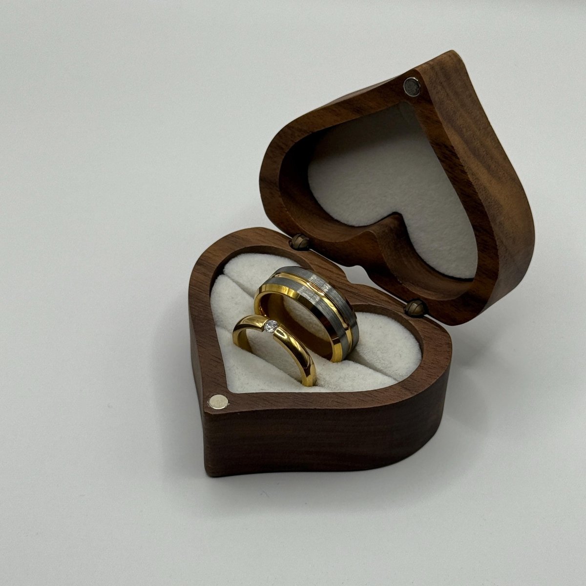 Stainless Steel and Tungsten Ring Silver & Gold Design | “Eryndralis - CouplesPicks