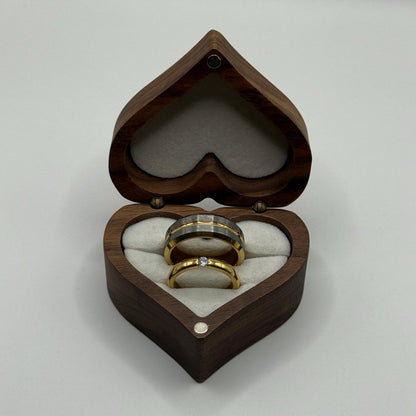 Stainless Steel and Tungsten Ring Silver & Gold Design | “Eryndralis - CouplesPicks