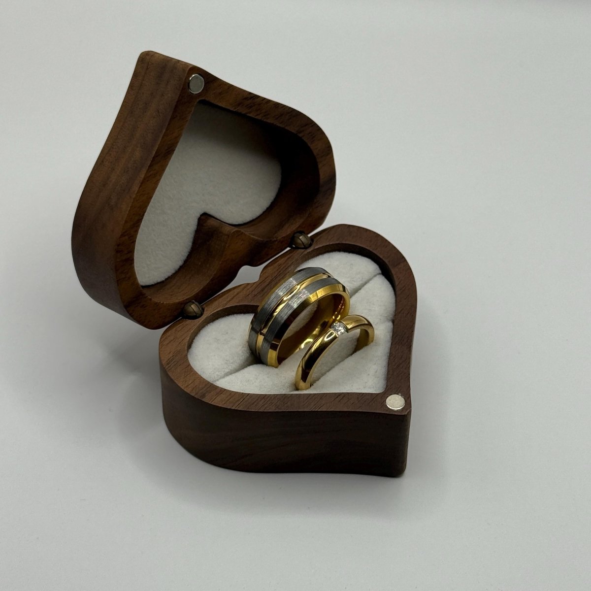 Stainless Steel and Tungsten Ring Silver & Gold Design | “Eryndralis - CouplesPicks