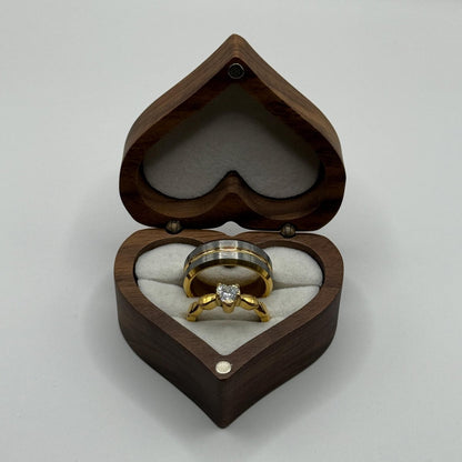 Stainless Steel and Tungsten Ring Silver & Gold Design | “Lioraen - CouplesPicks