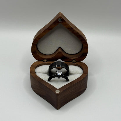Stainless Steel Ring Black Blossom Design | “Eternal Bloom - CouplesPicks