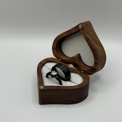 Stainless Steel Ring – Black Blossom Design | “Eternal Bloom” - CouplesPicks