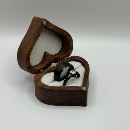 Stainless Steel Ring Black Blossom Design | “Eternal Bloom - CouplesPicks
