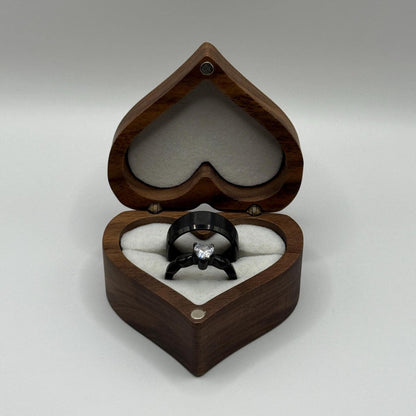 Stainless Steel Ring Black Blossom Design | “Eternal Bloom - CouplesPicks