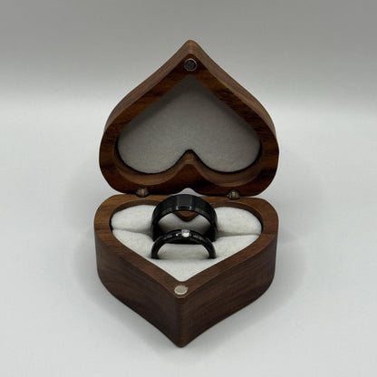 Stainless Steel Ring Black Lunar Design | “Luna Bond - CouplesPicks