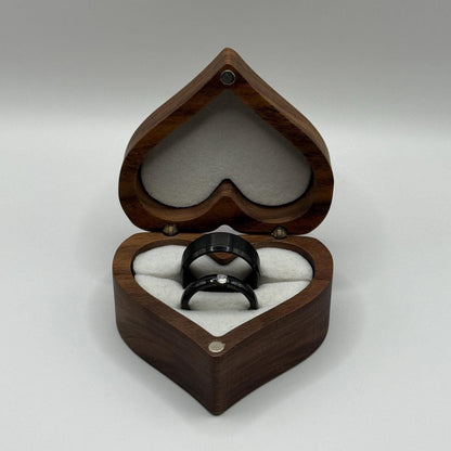 Stainless Steel Ring – Black Lunar Design | “Luna Bond” - CouplesPicks