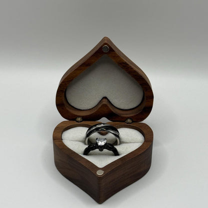 Stainless Steel Ring Black & Silver Design | “Lunar Knot - CouplesPicks