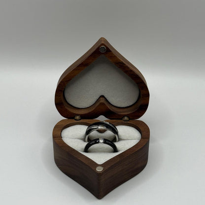 Stainless Steel Ring Black & Silver Design | “Nyxoria - CouplesPicks