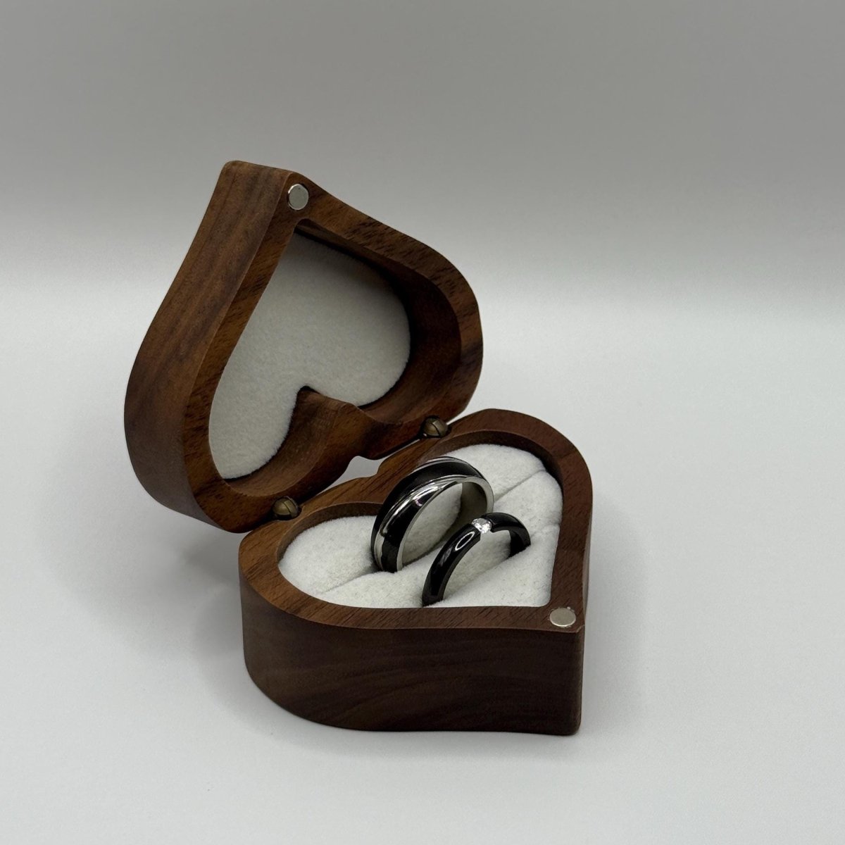 Stainless Steel Ring – Black & Silver Design | “Nyxoria” - CouplesPicks